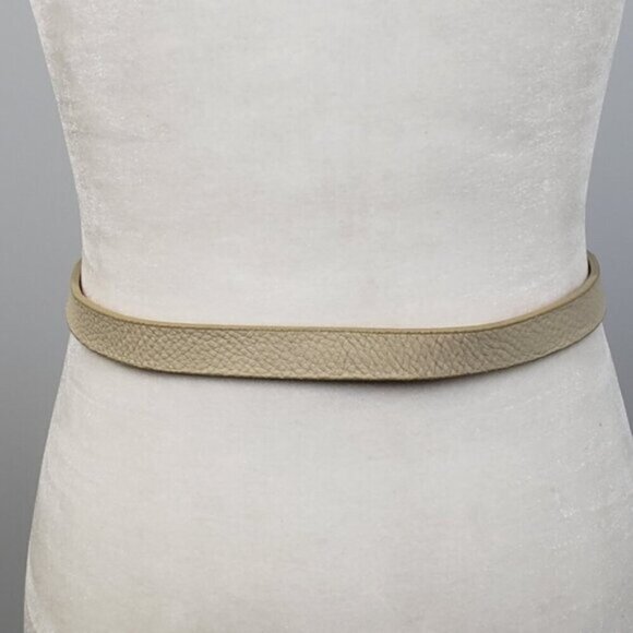 Brave Cream Narrow Leather Belt Bow Detail Size 28 - Picture 5 of 14